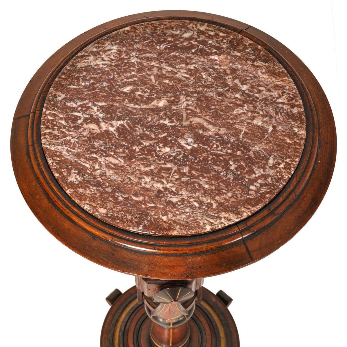 Antique American Aesthetic Movement Herter Bros Gilded Pedestal Plant Stand 1875