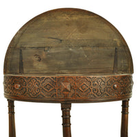 Antique 17th Century James I Jacobean Carved Oak Demi-lune Credence Table, circa 1620