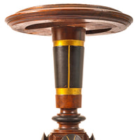 Antique American Aesthetic Movement Herter Bros Gilded Pedestal Plant Stand 1875