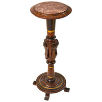 Antique American Aesthetic Movement Herter Bros Gilded Pedestal Plant Stand 1875