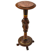 Antique American Aesthetic Movement Herter Bros Gilded Pedestal Plant Stand 1875