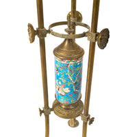 Antique Bradley & Hubbard Brass Longwy Pottery Aesthetic Movement Plant Stand Circa 1875