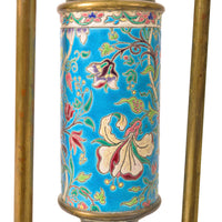 Antique Bradley & Hubbard Brass Longwy Pottery Aesthetic Movement Plant Stand Circa 1875
