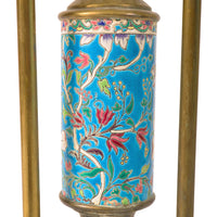 Antique Bradley & Hubbard Brass Longwy Pottery Aesthetic Movement Plant Stand Circa 1875