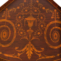 Antique Georgian Regency Marquetry Bow-fronted Neoclassical Corner Cabinet, circa 1800