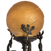 Antique French Bronze & Marble Statue / Sculpture / Table Lamp, The Three Graces, circa 1900