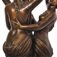 Antique French Bronze & Marble Statue / Sculpture / Table Lamp, The Three Graces, circa 1900