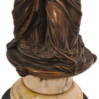 Antique French Bronze & Marble Statue / Sculpture / Table Lamp, The Three Graces, circa 1900
