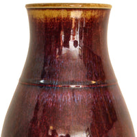 Antique Chinese Qing Dynasty Flambe-Glazed Hu Porcelain Vase, Circa 1800