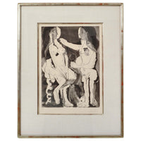 Pablo Picasso Aquatint Femmes nues au Miroir Sable Mouvant Signed Numbered 1965
