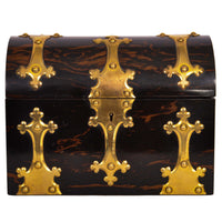 Antique Gothic Revival Coromandel Stationery Writing Box Toulmin & Gale London 1865