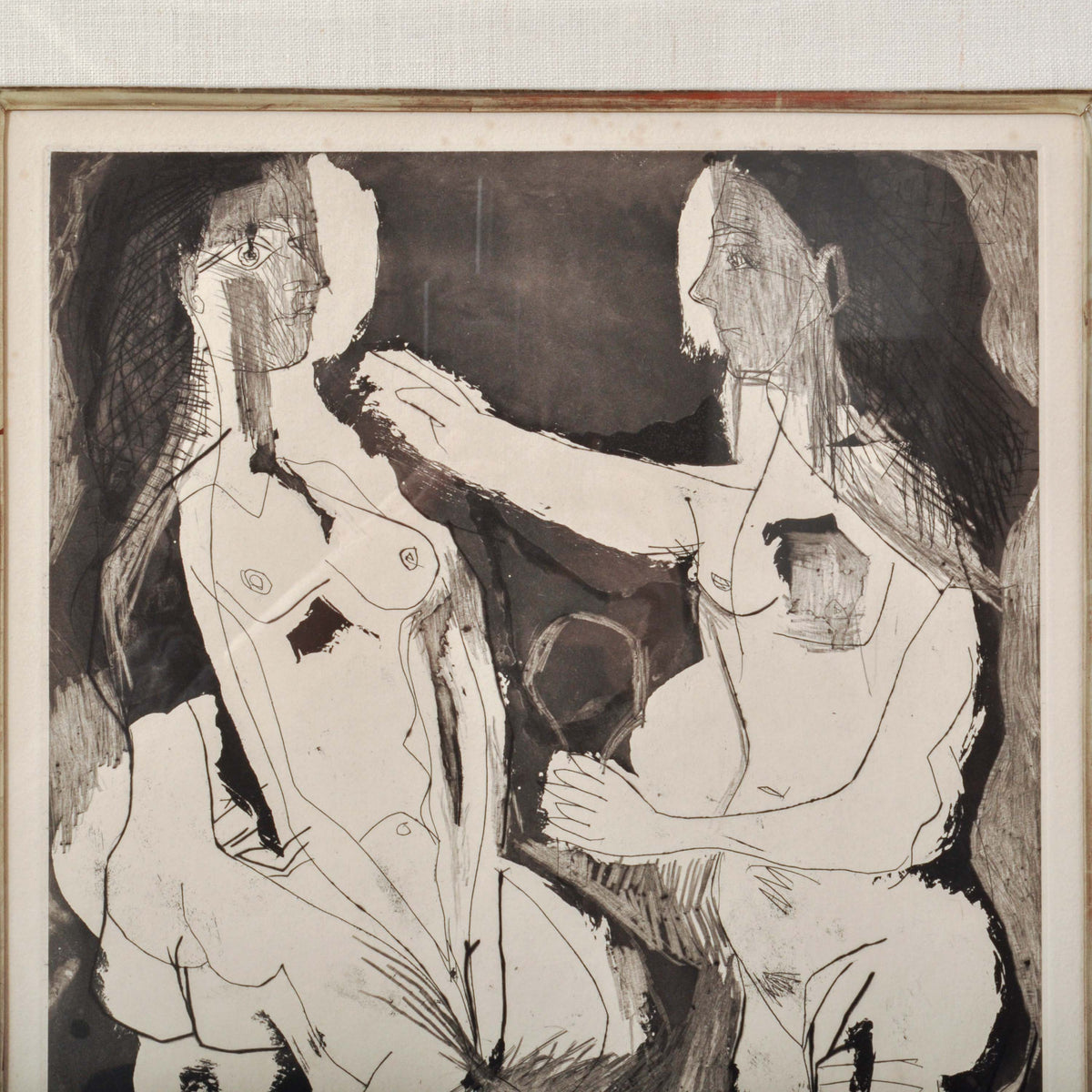 Pablo Picasso Aquatint Femmes nues au Miroir Sable Mouvant Signed Numbered 1965