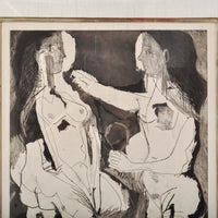 Pablo Picasso Aquatint Femmes nues au Miroir Sable Mouvant Signed Numbered 1965