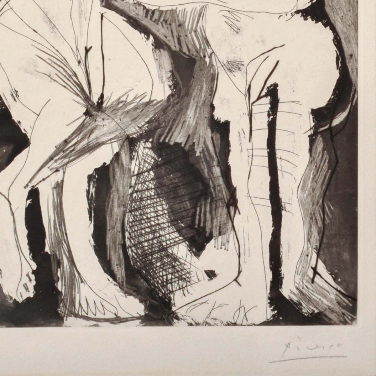 Pablo Picasso Aquatint Femmes nues au Miroir Sable Mouvant Signed Numbered 1965
