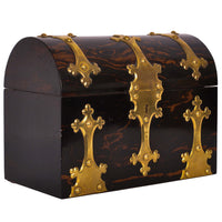 Antique Gothic Revival Coromandel Stationery Writing Box Toulmin & Gale London 1865