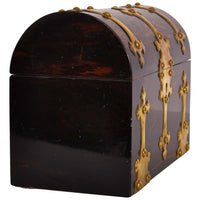 Antique Gothic Revival Coromandel Stationery Writing Box Toulmin & Gale London 1865