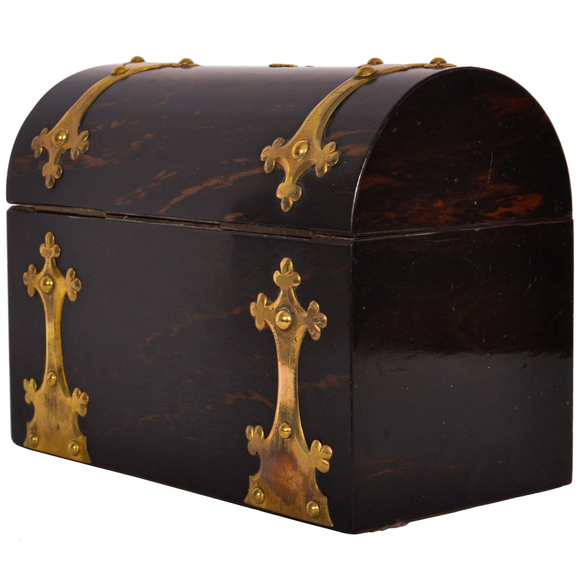 Antique Gothic Revival Coromandel Stationery Writing Box Toulmin & Gale London 1865