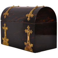 Antique Gothic Revival Coromandel Stationery Writing Box Toulmin & Gale London 1865
