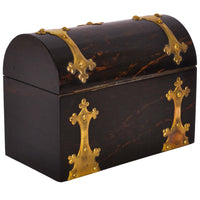 Antique Gothic Revival Coromandel Stationery Writing Box Toulmin & Gale London 1865