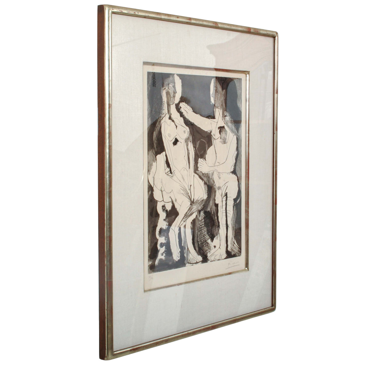 Pablo Picasso Aquatint Femmes nues au Miroir Sable Mouvant Signed Numbered 1965