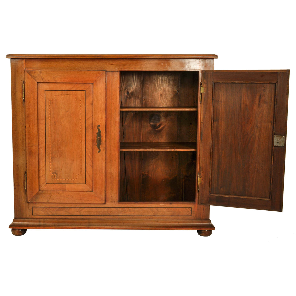 Antique French Provincial Louis XV Inlaid Cherry Side Cabinet / Buffet, circa 1820