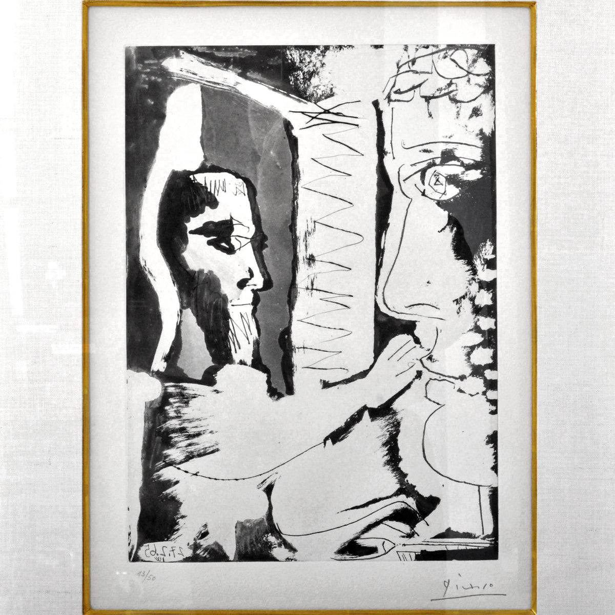 Pablo Picasso Aquatint Sculpteur et Sculpture Sable Mouvant Signed Numbered 1965