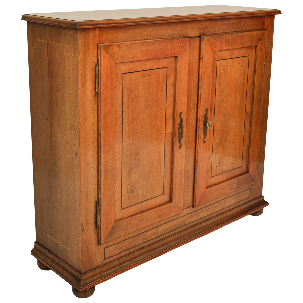 Antique French Provincial Louis XV Inlaid Cherry Side Cabinet / Buffet, circa 1820