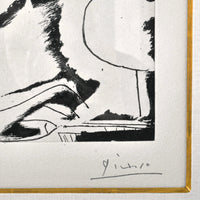 Pablo Picasso Aquatint Sculpteur et Sculpture Sable Mouvant Signed Numbered 1965