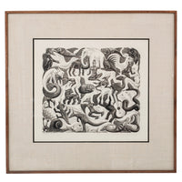 M. C. Escher Plane Filling Mosaic II Lithograph Wove Paper Signed numbered 1957