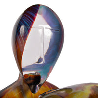 Italian Modernist Handblown Murano Glass Sculpture "The Kiss", Loredano Dino Rosin 1979 Signed