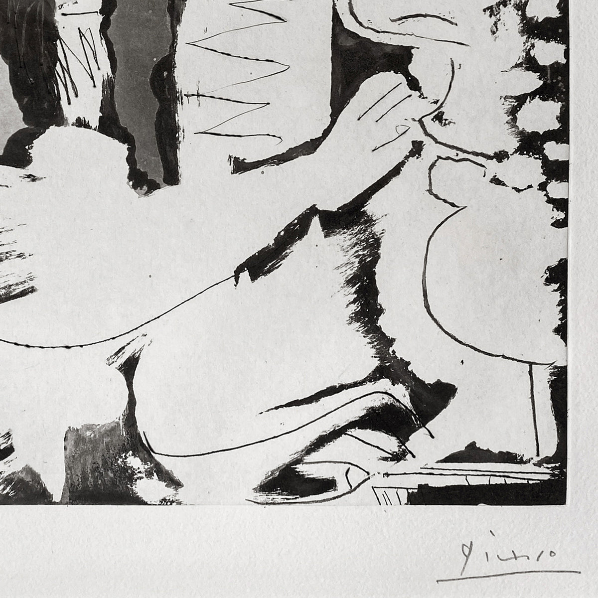 Pablo Picasso Aquatint Sculpteur et Sculpture Sable Mouvant Signed Numbered 1965