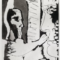 Pablo Picasso Aquatint Sculpteur et Sculpture Sable Mouvant Signed Numbered 1965