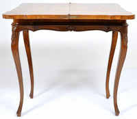 Antique French Provincial Inlaid Walnut Chess/Games Table, Circa 1890