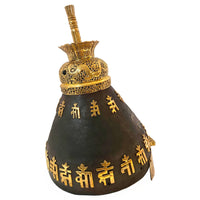 Antique 18th Century Imperial Qing Dynasty Parcel Gilt Iron Chinese Helmet, circa 1750