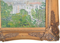 Impressionist Original Oil Painting Landscape of Hong Kong circa 1950s, Chinese Hu Shanyu (1909-1993)