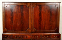 Antique Georgian Mahogany Linen Press, Circa 1800