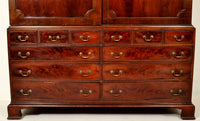 Antique Georgian Mahogany Linen Press, Circa 1800