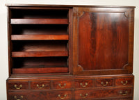 Antique Georgian Mahogany Linen Press, Circa 1800