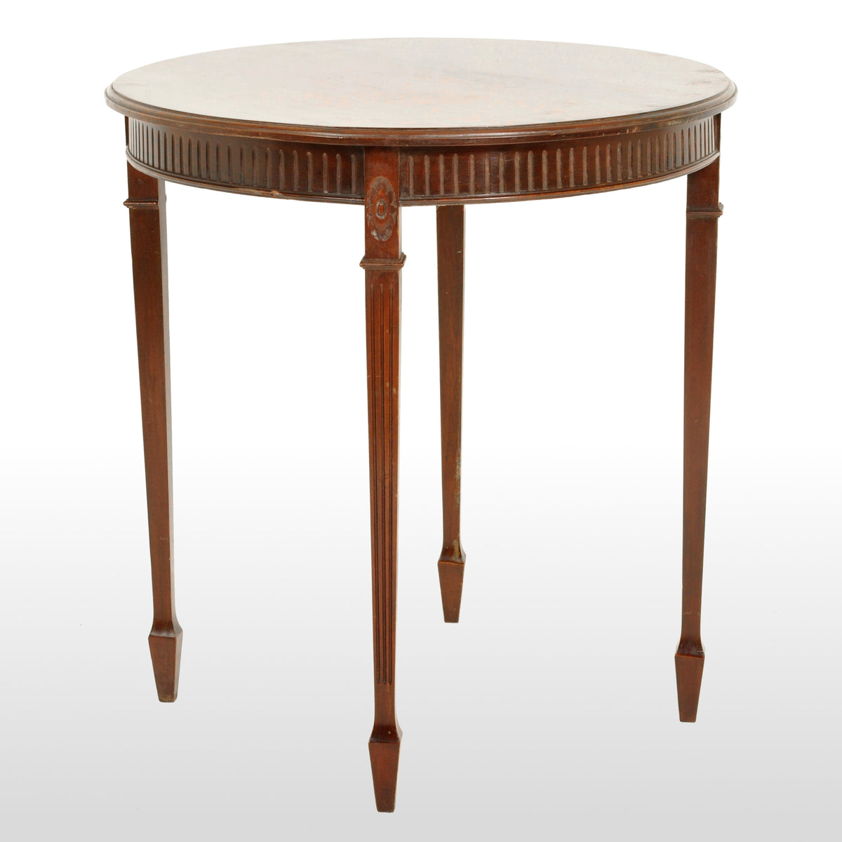 Antique Edwardian Sheraton Style Mahogany Occasional/Center Table, Circa 1900
