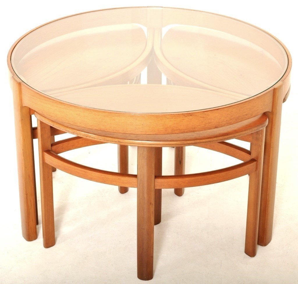Mid-Century Modern Danish Teak Nesting Coffee Tables, 1960s