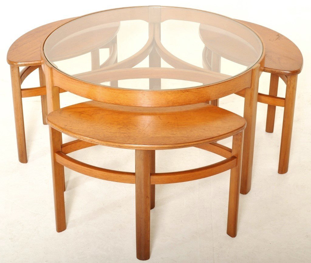 Mid-Century Modern Danish Teak Nesting Coffee Tables, 1960s