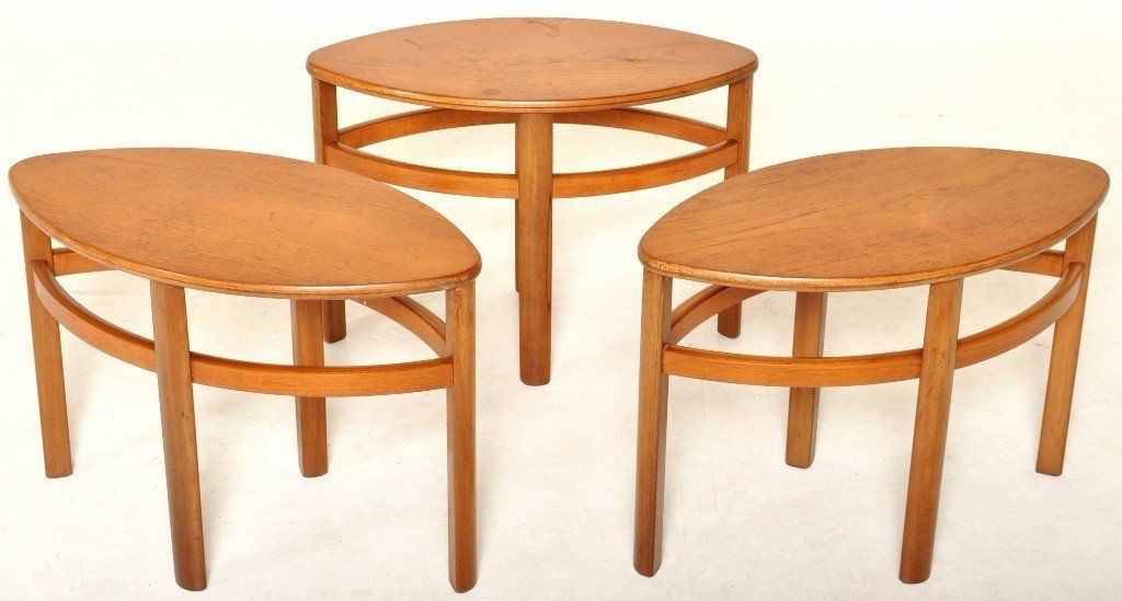 Mid-Century Modern Danish Teak Nesting Coffee Tables, 1960s