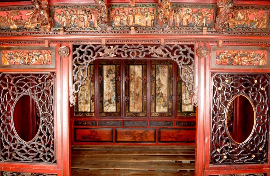 Chinese Carved Wedding Bed, Qing Dynasty, Circa 1880