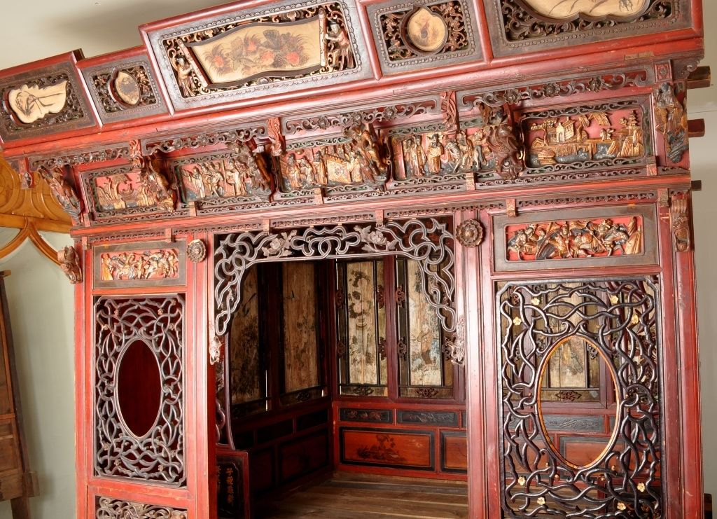 Chinese Carved Wedding Bed, Qing Dynasty, Circa 1880