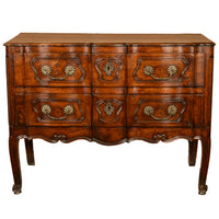 Antique 18th Century French Provincial Régence Carved Walnut Commode Chest 1760