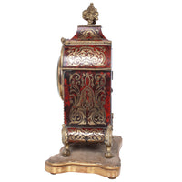 Antique French Tortoiseshell & Brass Inlaid Boulle Ormolu 8 Day Clock Paris 1880