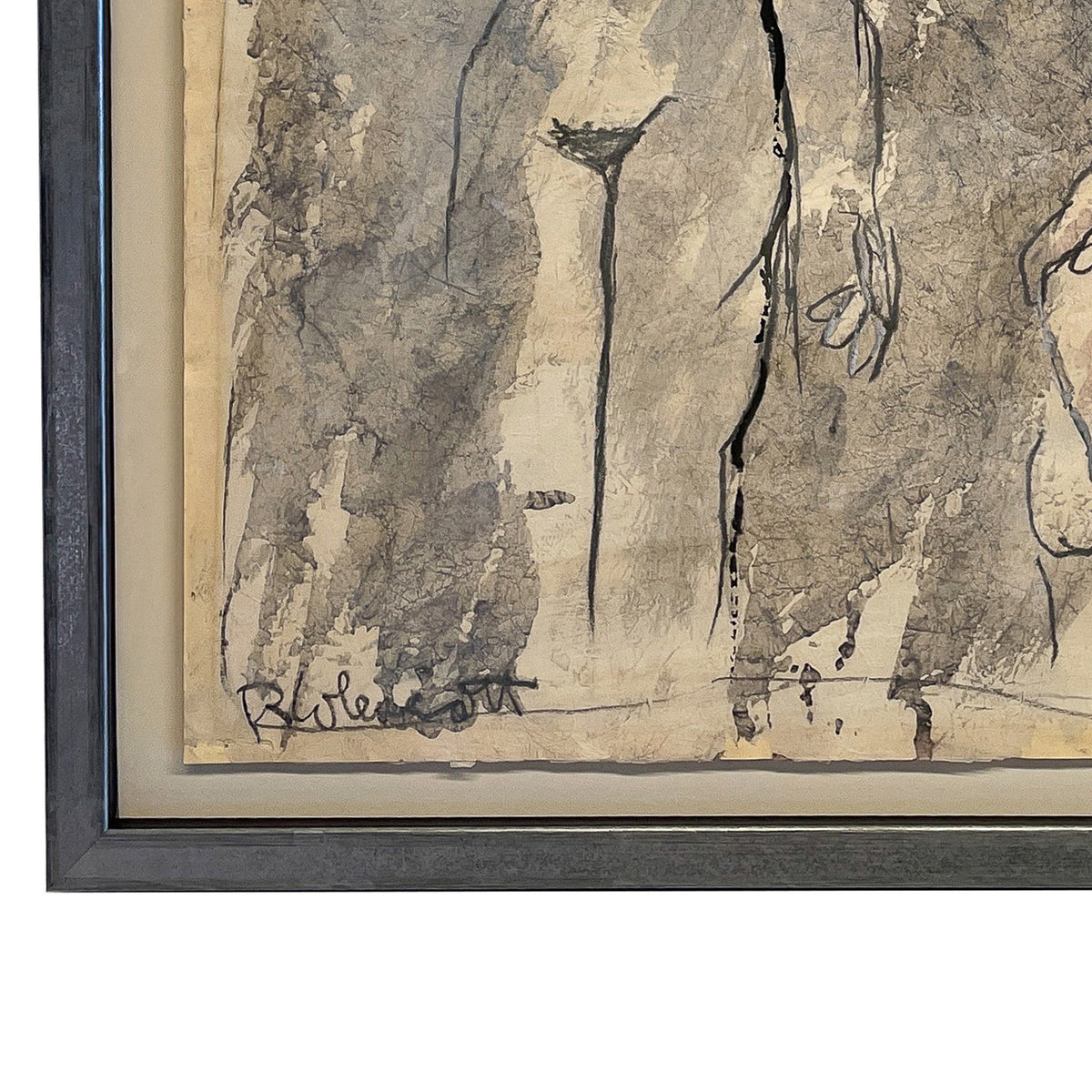 African American Painting Two Female Nudes "Conversation"by Robert Colescott, 1959 Smith Tower Gallery