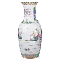 Monumental Pair of Antique Chinese Qing Dynasty (1644-1912) Famille Rose Porcelain Vases