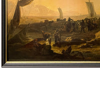 Antique 17th Century Large Dutch Old Master Oil on Panel Landscape Painting Jan Van Goyen 1650