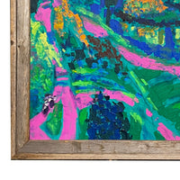 Large Expressionist Acrylic Canvas Painting "Laurelhurst Park" Portland Oregon, by Jack Mclarty 2003